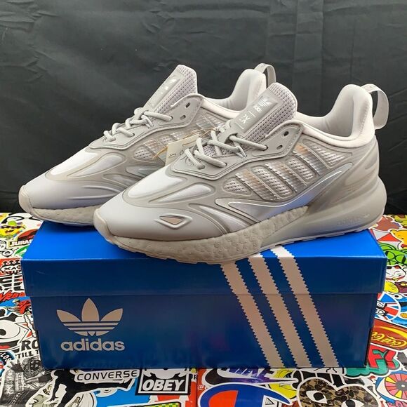 Adidas ZX 2K Boost 2.0 Silver Women’s Various Sizes - Picture 1 of 11